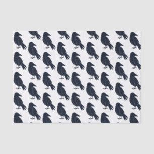 Halloween Black Crow Silhouette Pattern Tissue Paper