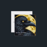 Halloween Black Crow  Square Business Card<br><div class="desc">This is Simple Modern Elegant Halloween Black Crow Business Card.</div>