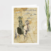 Halloween black knight death skeleton on horse