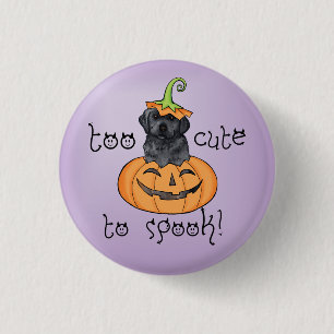 Halloween Black Lab 1 Inch Round Button