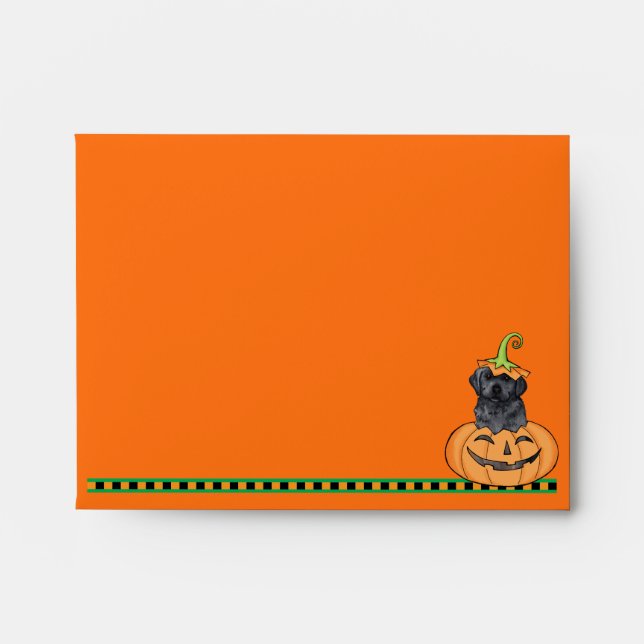 Halloween Black Lab Envelope (Front)