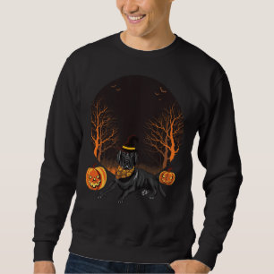 Halloween Black Labrador Retriever Wearing Witch H Sweatshirt