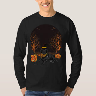 Halloween Black Labrador Retriever Wearing Witch H T-Shirt