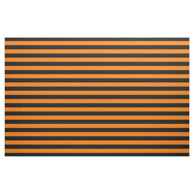 Halloween Black Orange Stripes Pattern Modern Chic Fabric (Yard)