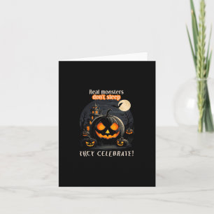 Halloween black pumpkin invitation