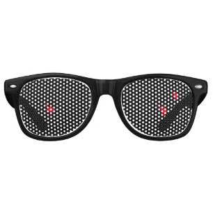 Halloween black red blood scary party costume retro sunglasses
