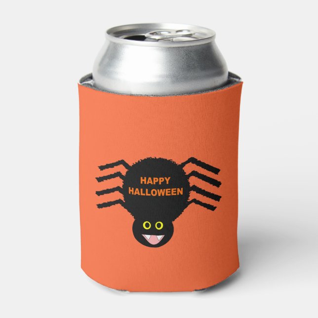 Halloween Black Spider Can Cooler (Can Front)