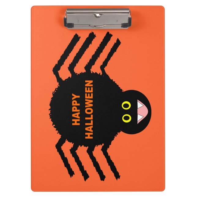 Halloween Black Spider Clipboard (Front)