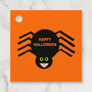 Halloween Black Spider Custom Favour Tags