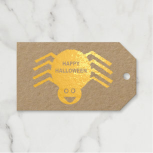 Halloween Black Spider Custom Gift Tags