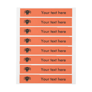 Halloween Black Spider Customizable Labels