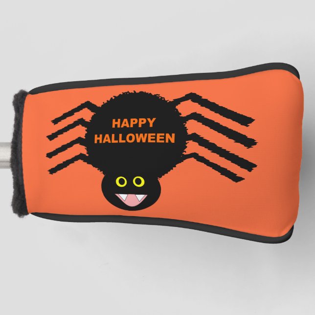 Halloween Black Spider Golf Putter Cover (Front)