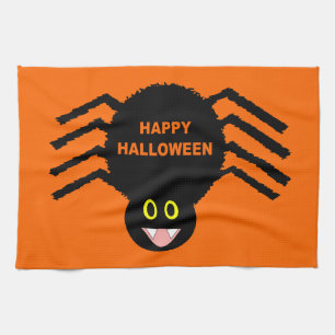 Halloween Black Spider Kitchen Towel