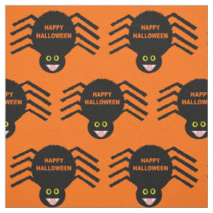 Halloween Black Spider Patterned Animal Fabric