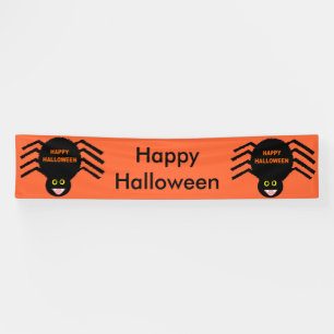 Halloween Black Spider Personalized Banner