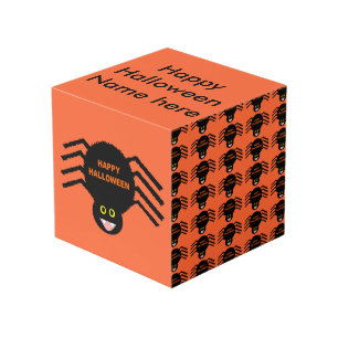 Halloween Black Spider Personalized Cube