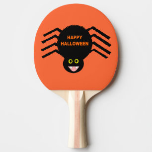 Halloween Black Spider Ping Pong Paddle