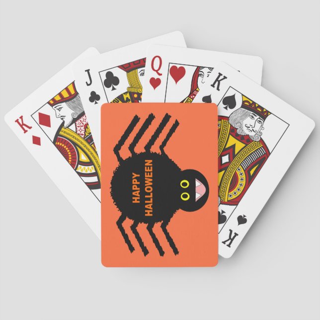 Halloween Black Spider Playing cards (Back)
