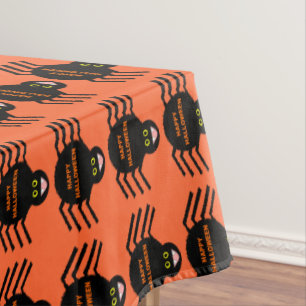 Halloween Black Spider Tablecloth