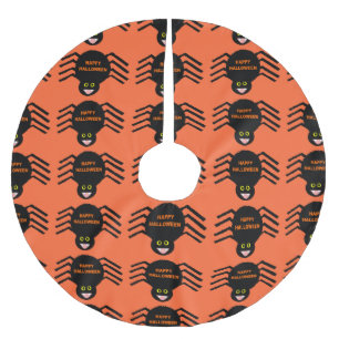 Halloween Black Spider Tree Skirt