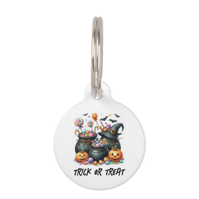 Halloween black week Round Pet Tag (Front)