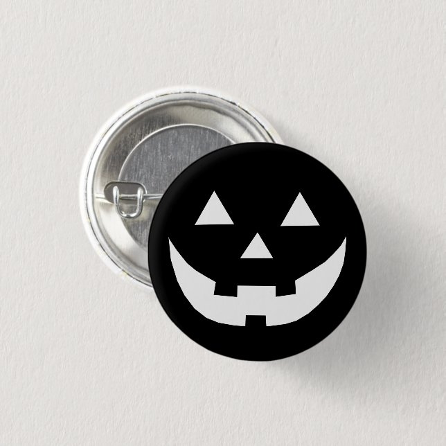 Halloween black white Jack o lantern costume  1 Inch Round Button (Front & Back)