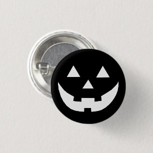 Halloween black white Jack o lantern costume  1 Inch Round Button