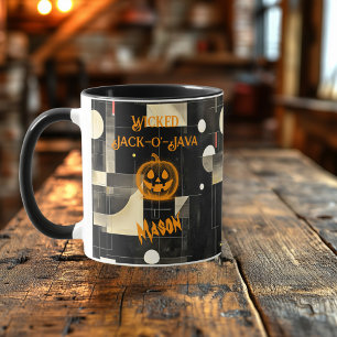 Halloween  - Black Wicked Jack-o'-Java Pumpkin  Mug