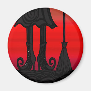 Halloween black witch magnet