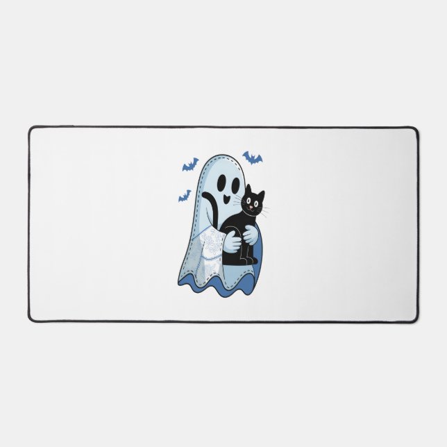 Halloween bleu Denim Ghost et chat (Recto)