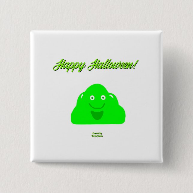Halloween Blob 2 Inch Square Button (Front)