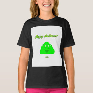 Halloween Blob Girls Black Basic T Shirt