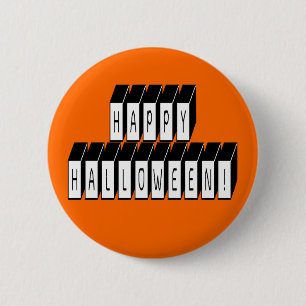 Halloween Block Text 2 Inch Round Button