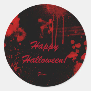 Halloween Blood Splatters Costume Party Favour Classic Round Sticker