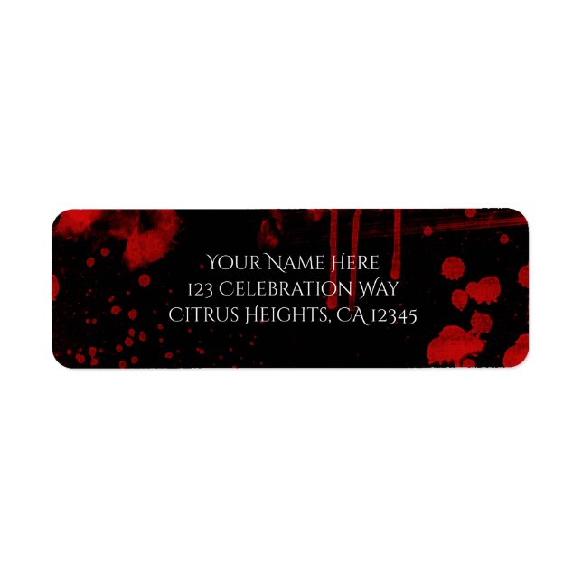 Halloween Blood Splatters Costume Party Invitation (Front)