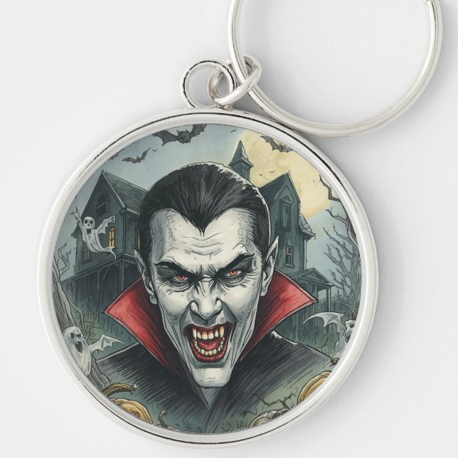 Halloween, Bloodthirsty Vampire, Scary Keychain (Front)