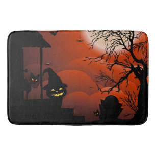 Halloween Bloody Moonlight Nightmare Bath Mat