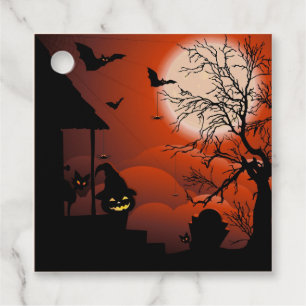 Halloween Bloody Moonlight Nightmare Favour Tags