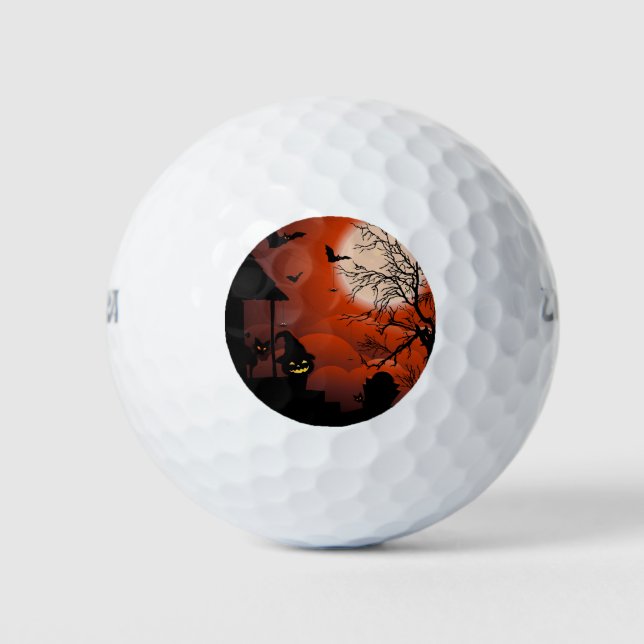 Halloween Bloody Moonlight Nightmare Golf Balls (Front)
