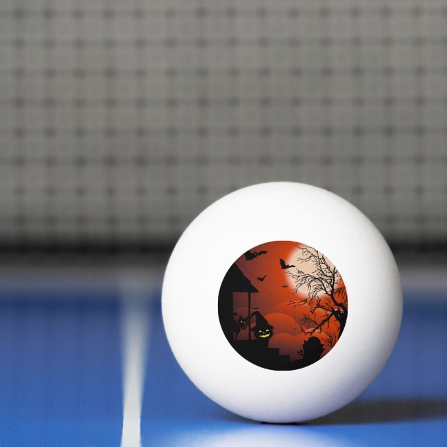 Halloween Bloody Moonlight Nightmare Ping Pong Ball (Net)