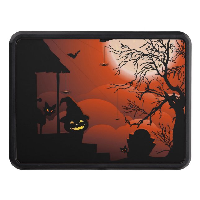 Halloween Bloody Moonlight Nightmare Trailer Hitch Cover (Front)