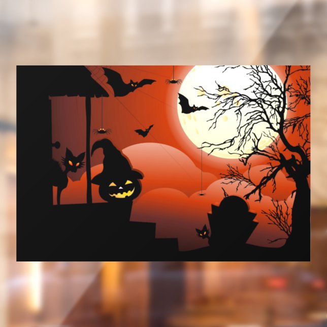 Halloween Bloody Moonlight Nightmare Window Cling (Sheet 2)