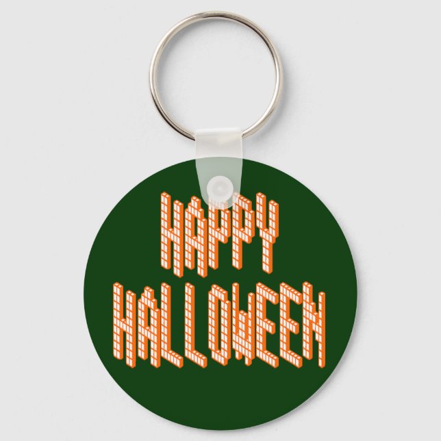Halloween Blox Text Keychain (Front)