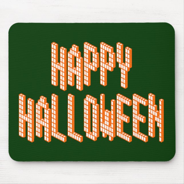Halloween Blox Text Mouse Pad (Front)