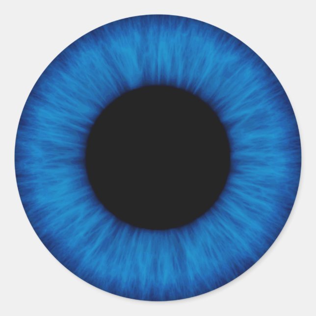 Halloween Blue Eye Close Up Classic Round Sticker (Front)