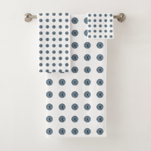 Halloween Blue Polka Dot Eyes Bath Towel Set
