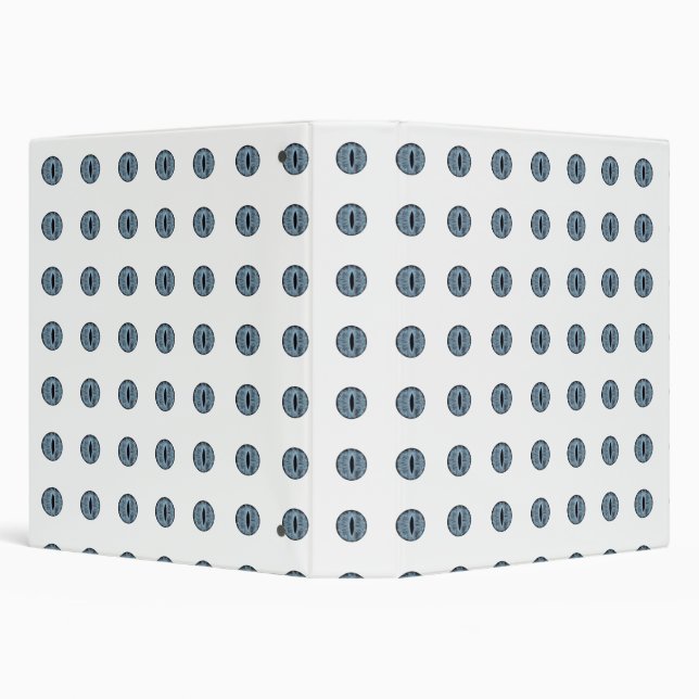 Halloween Blue Polka Dot Eyes Binder (Background)