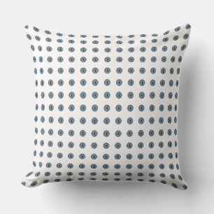 Halloween Blue Polka Dot Eyes Throw Pillow