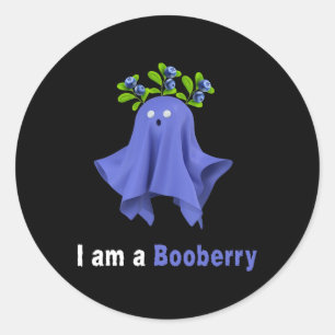Halloween Blueberry Costume Ghost Funny Blueberry  Classic Round Sticker