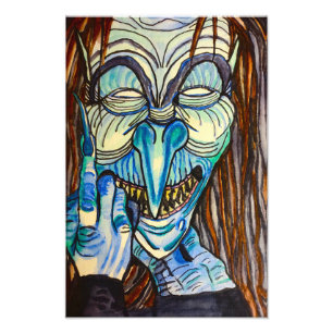 HALLOWEEN BLUES WITCH PHOTO PRINT